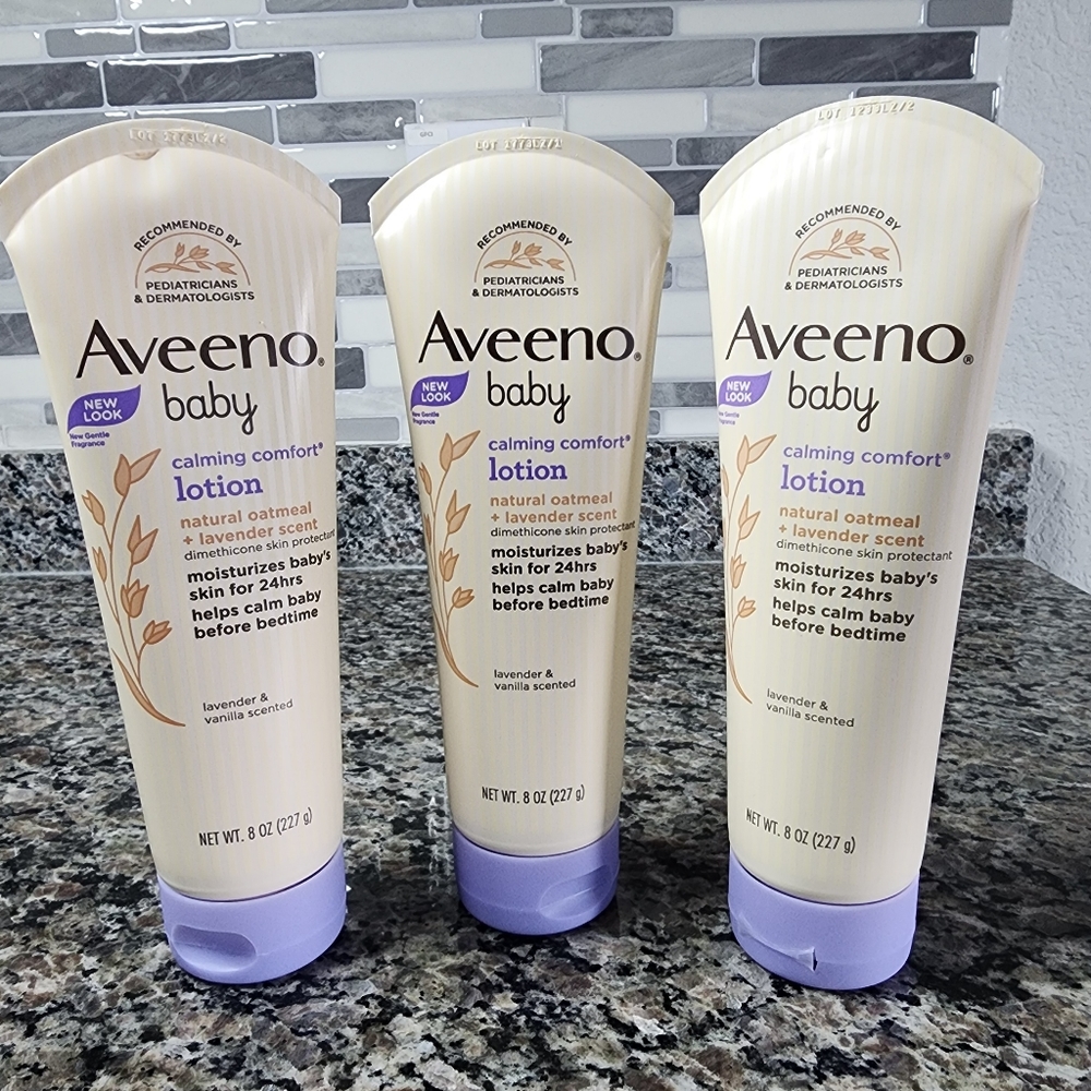 3x Aveeno Baby Calming Comfort Moisturizing Body Lotion, 8 fl. Oz